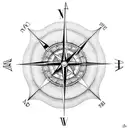 Incorporate a compass and a clock to symbolize navigating through time and treasured memories tattoo design idea