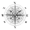 Incorporate a compass and a clock to symbolize navigating through time and treasured memories tattoo design idea