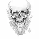 irish skeleton tattoo design idea