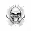 irish skeleton tattoo design idea