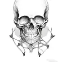 irish skeleton tattoo design idea