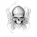 irish skeleton tattoo design idea