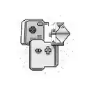 Pixelated abacus with a game controller tattoo design idea