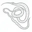 red and white snakes tattoo design idea