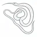 red and white snakes tattoo design idea