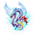 dragon and phoenix tattoo design idea