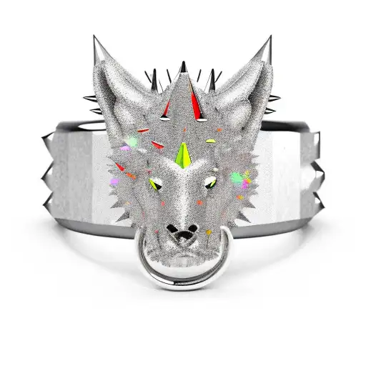 spiked ring cuff tattoo design idea