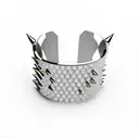 spiked ring cuff tattoo design idea