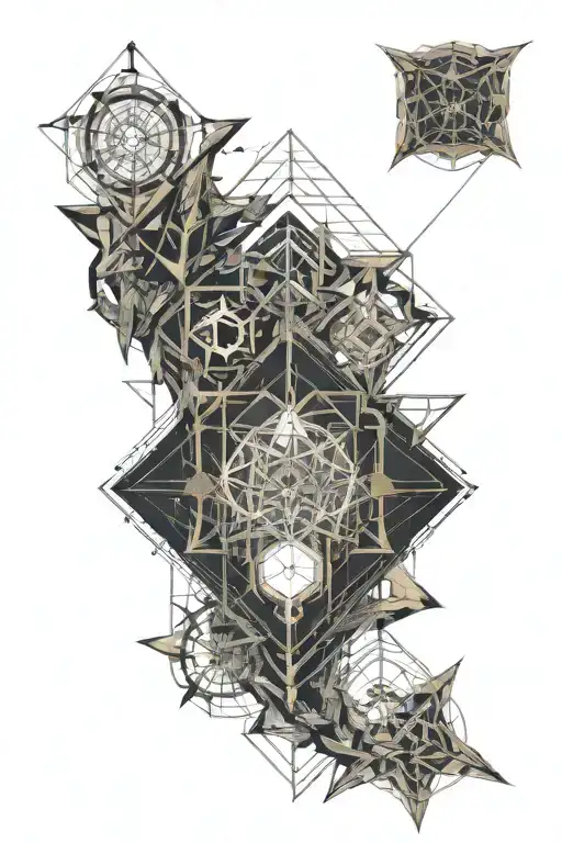 Architecture, Nature, Interstellar, Dark, Diablo 3 Demon Hunter, Golden Section tattoo design idea