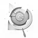 no spin knife throwing at target  tattoo design idea