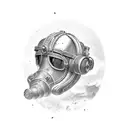 Antique Diving Helmet tattoo design idea