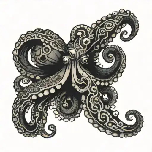 octopus and mandala tattoo design idea
