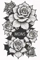 moms birthday date tattoo design idea