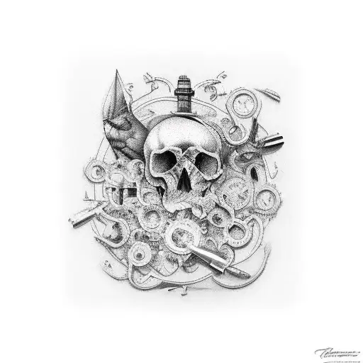 navio porto velocidade  tattoo design idea