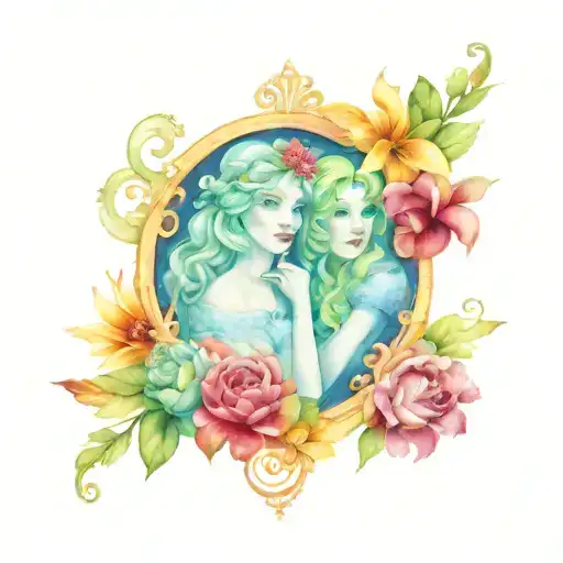 Gemini, tarot empress, ptsd inside myself tattoo design idea