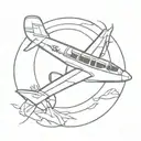 Avion tattoo design idea