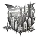 gotham city tattoo design idea