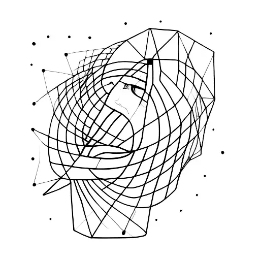 linear woman body feminist tattoo design idea