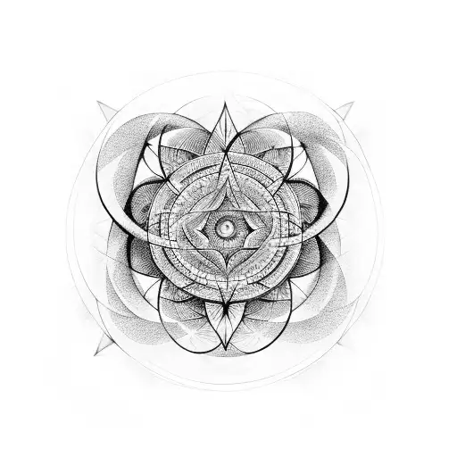 sacred geometry tattoo design idea
