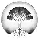 tree of life with triangles tattoo design idea