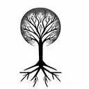 tree of life with triangles tattoo design idea