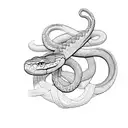 collarbone snake tattoo design idea
