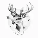 A deer silhouette tattoo design idea