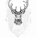 A deer silhouette tattoo design idea