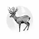 A deer silhouette tattoo design idea