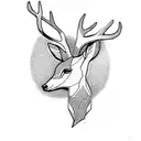 A deer silhouette tattoo design idea