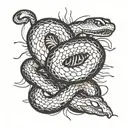 celestial snake graphic tattoo design idea