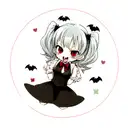 cute vampire bat tattoo design idea