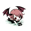 cute vampire bat tattoo design idea
