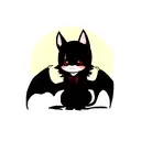 cute vampire bat tattoo design idea