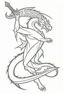 Sword Dragon Slayer tattoo design idea