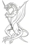 Sword Dragon Slayer tattoo design idea