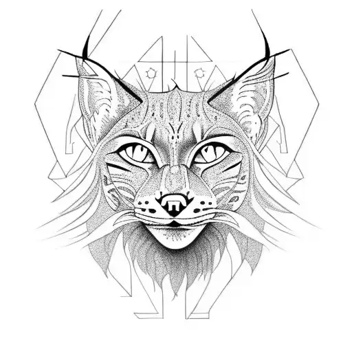 lynx full body tattoo design idea