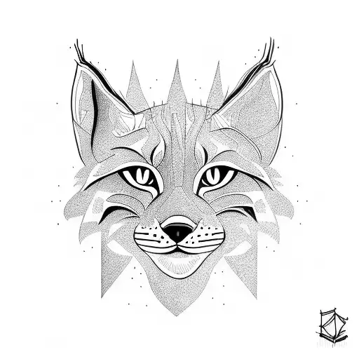 lynx prowling tattoo design idea