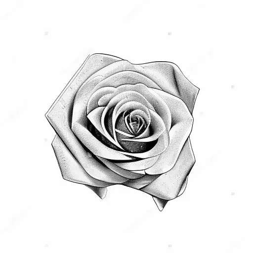 roman numerals with rose tattoo design idea