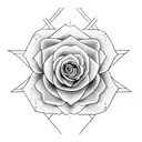 roman numerals with rose tattoo design idea