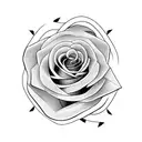 roman numerals with rose tattoo design idea