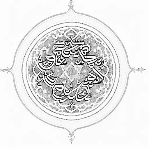 islamic calligraphy tattoo design idea
