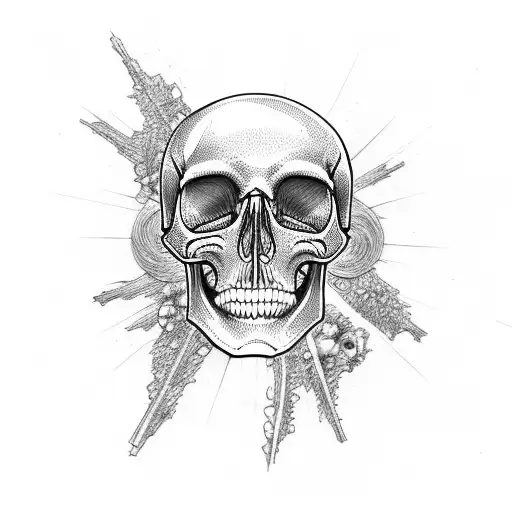 anatomy skull tattoo design idea