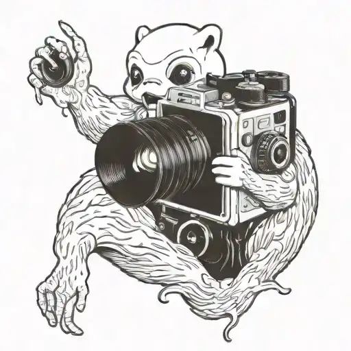 bringing Casper and the camera tattoo design idea