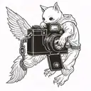 bringing Casper and the camera tattoo design idea