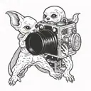 bringing Casper and the camera tattoo design idea