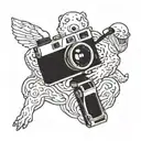 bringing Casper and the camera tattoo design idea