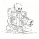 bringing Casper and the camera tattoo design idea