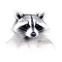 a raccoon dressed up as a mummy tattoo design idea