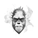 bigfoot smoke tattoo design idea